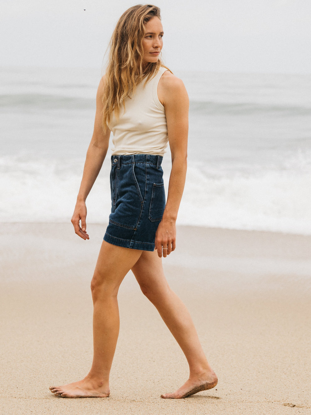 Women Denim Short in Dark Indigo - Yarrel