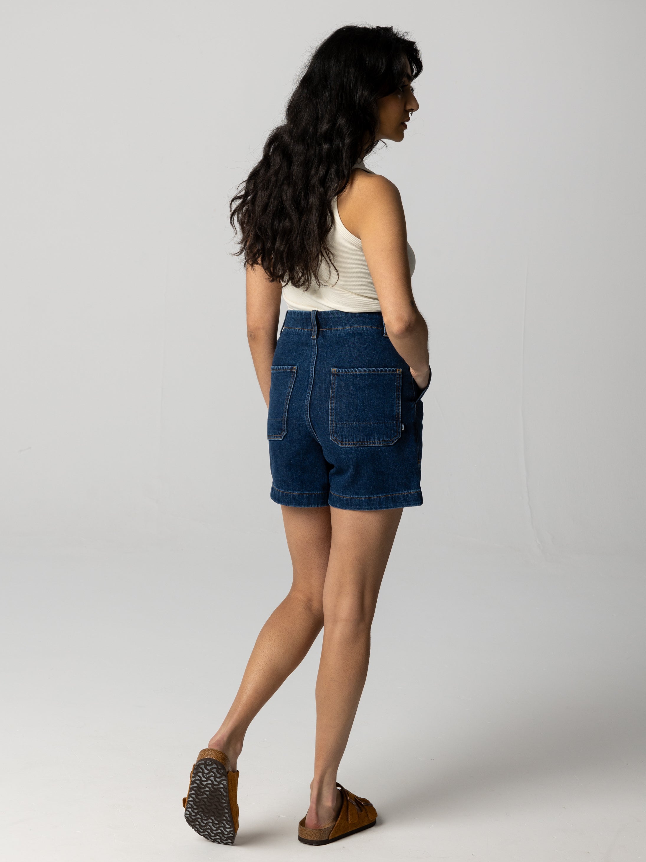 Women Denim Short in Dark Indigo - Yarrel