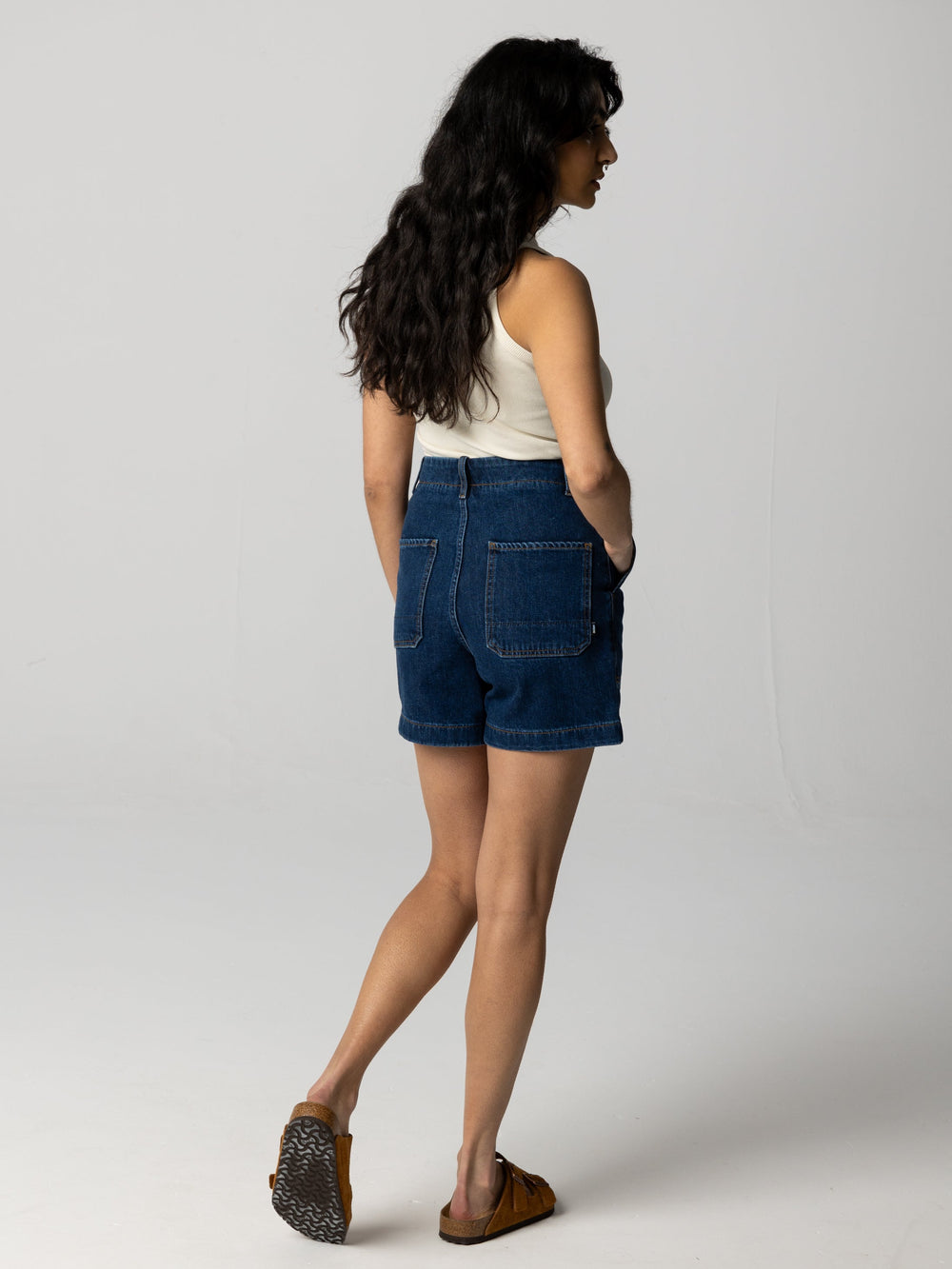Women Denim Short in Dark Indigo - Yarrel