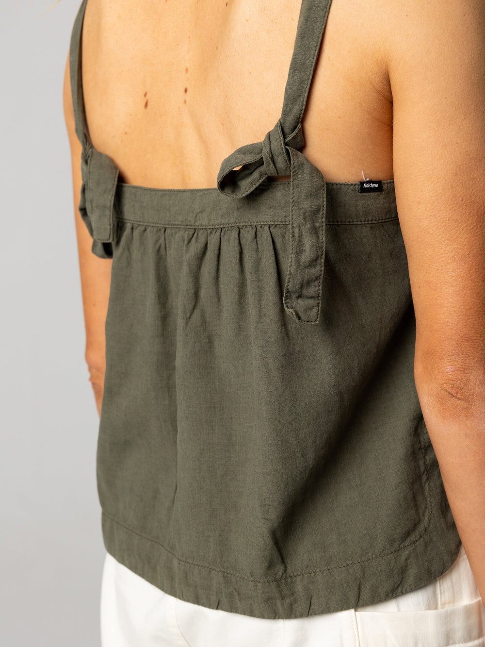 Women Hemp Cami Top in Olive - Morva