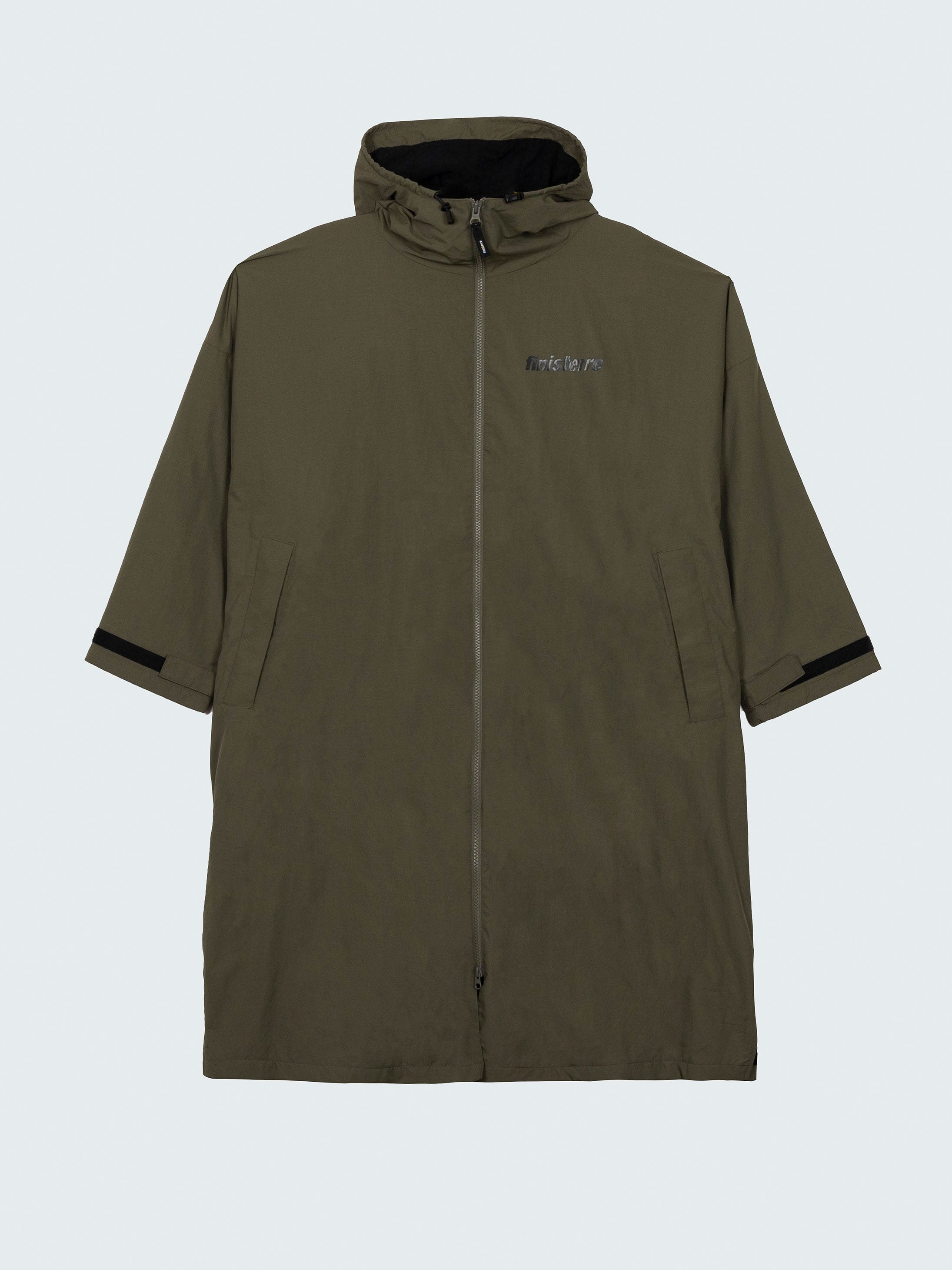 Men/Women Tego Long Sleeve Robe in Olive/Black