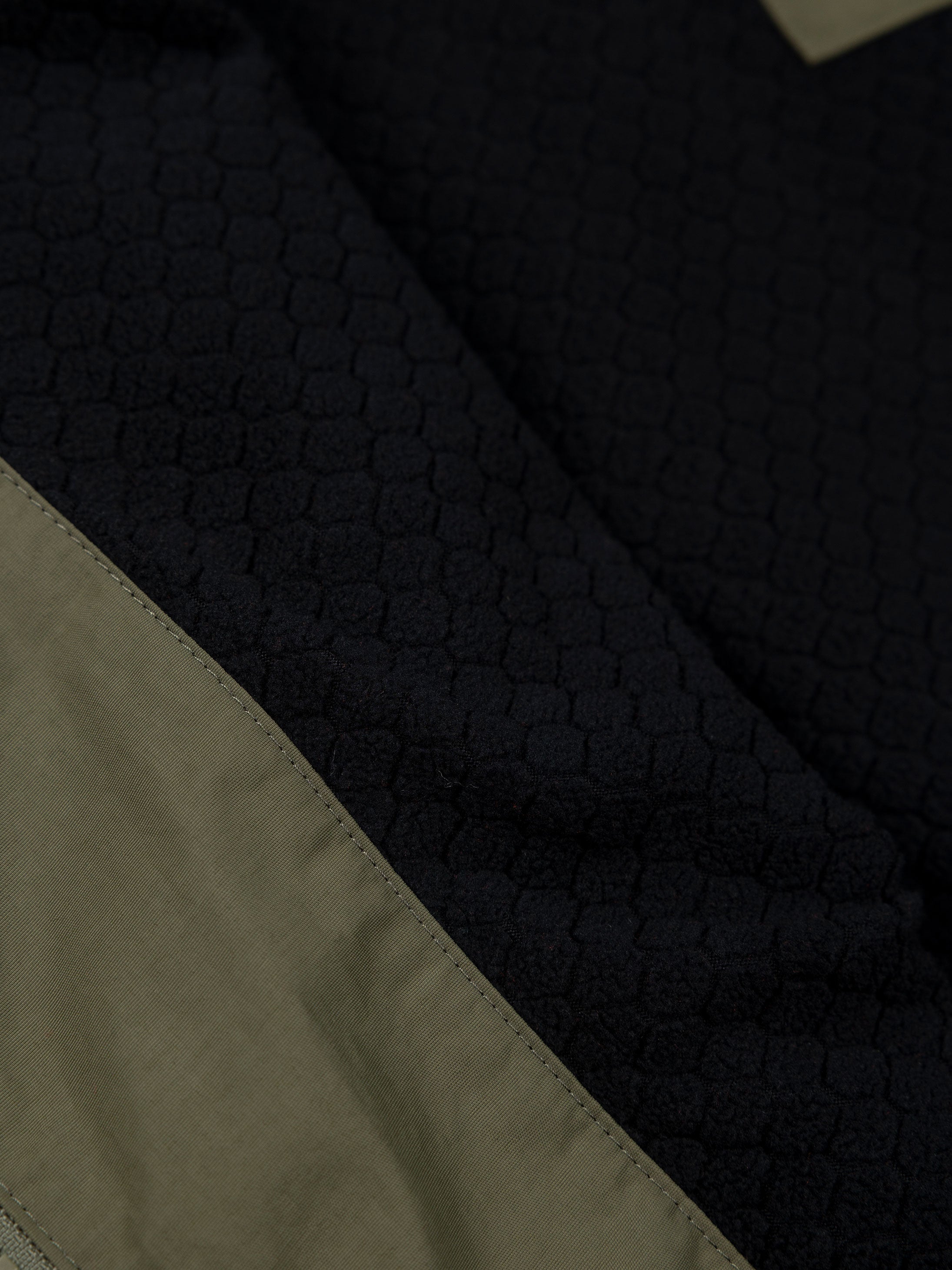 Men/Women Tego Long Sleeve Robe in Olive/Black