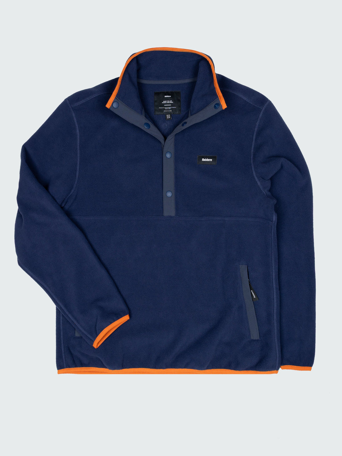 Men Recycled 1/4 Fleece in Deep Blue - Axiom