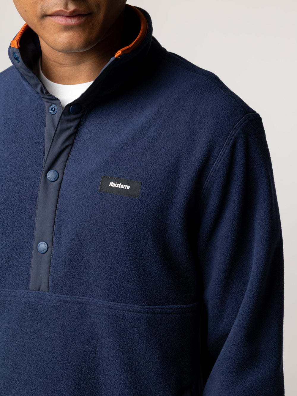 Men Recycled 1/4 Fleece in Deep Blue - Axiom