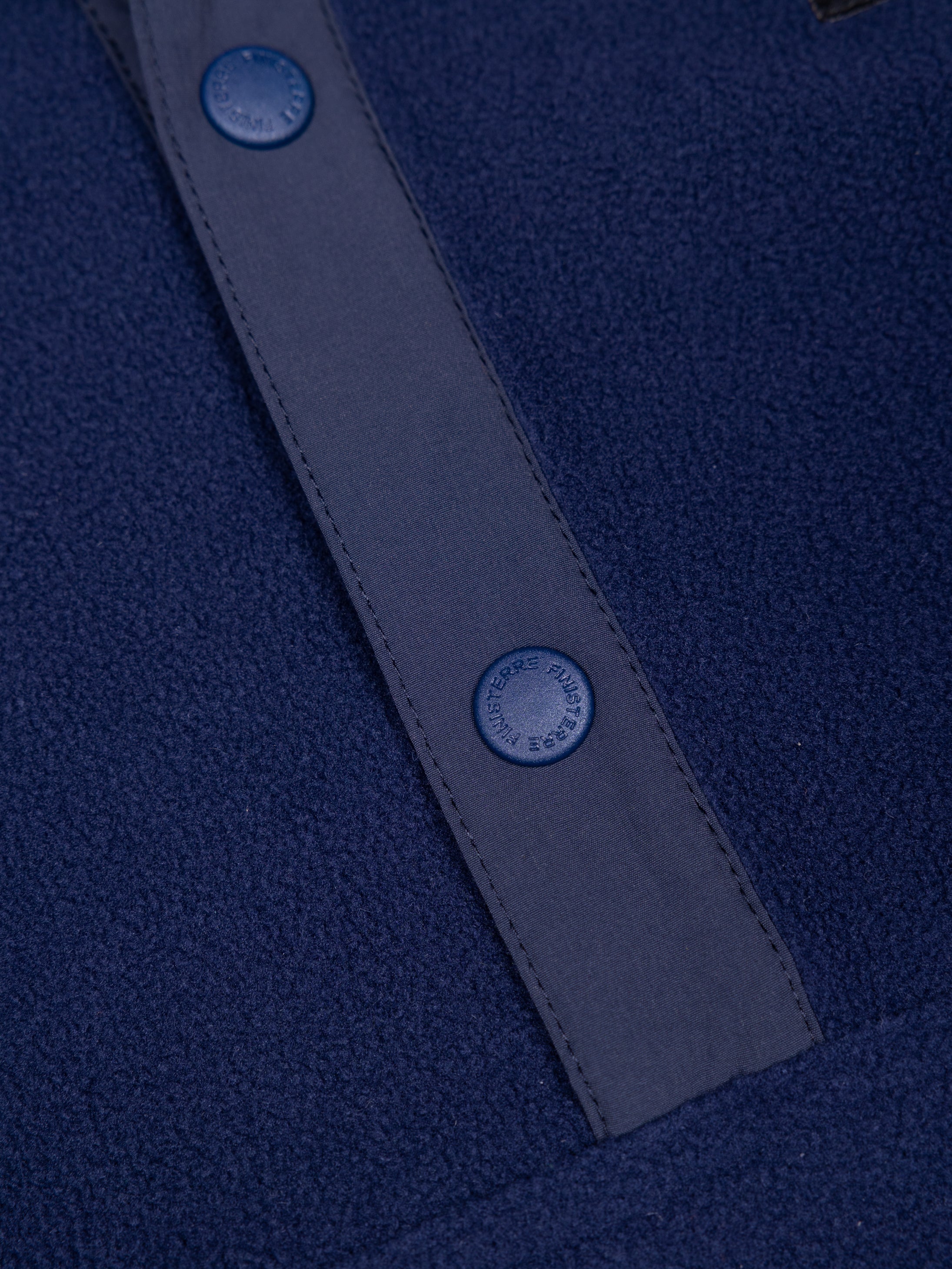 Men Recycled 1/4 Fleece in Deep Blue - Axiom