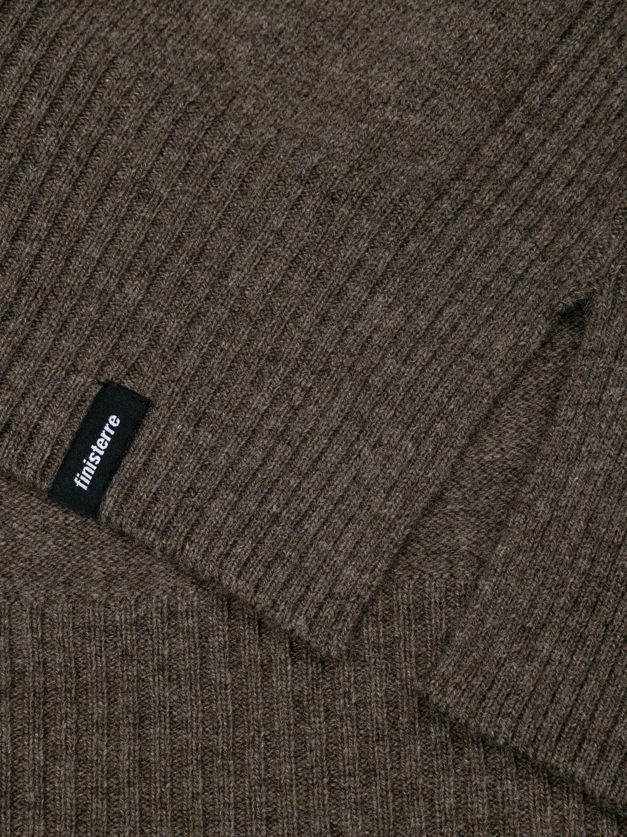 Women Wool Ribbed Knit Jumper in Brown - Cavan