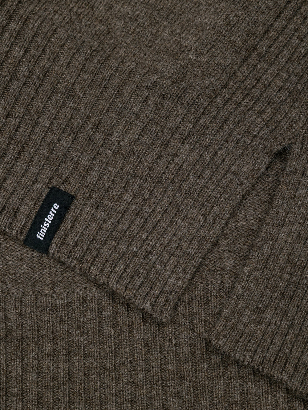Women Wool Ribbed Knit Jumper in Brown - Cavan
