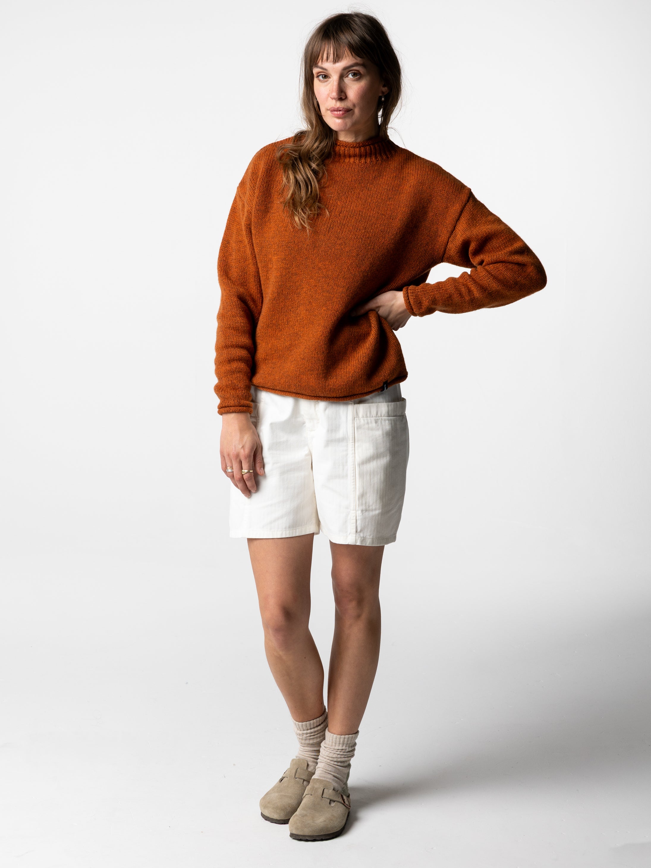 Women Wool Blend Jumper in Copper - Taran