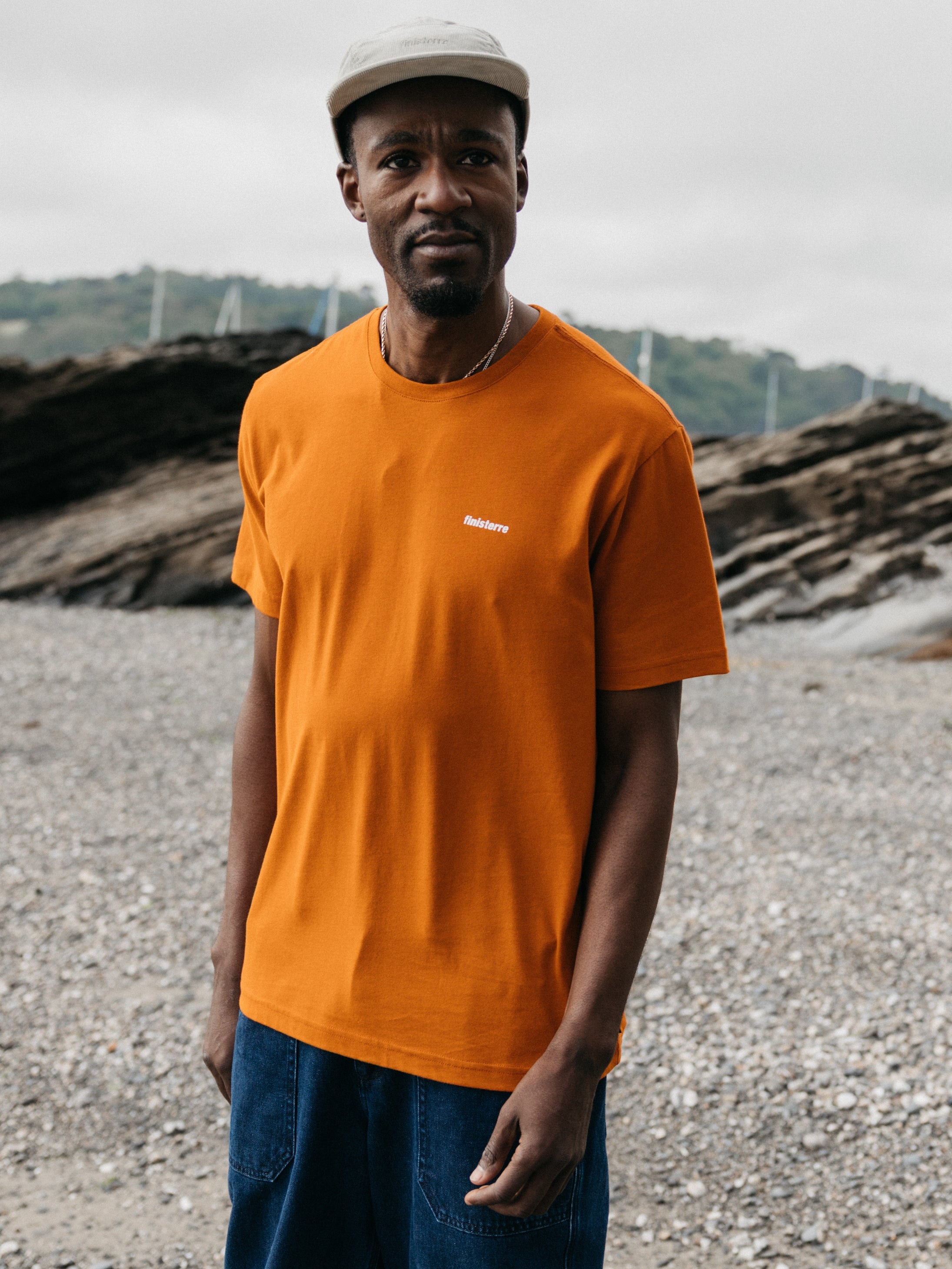 Men Organic Cotton T-Shirt in Copper - Harlyn