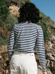 Women Eldon Long Sleeve T-Shirt in Blue/White