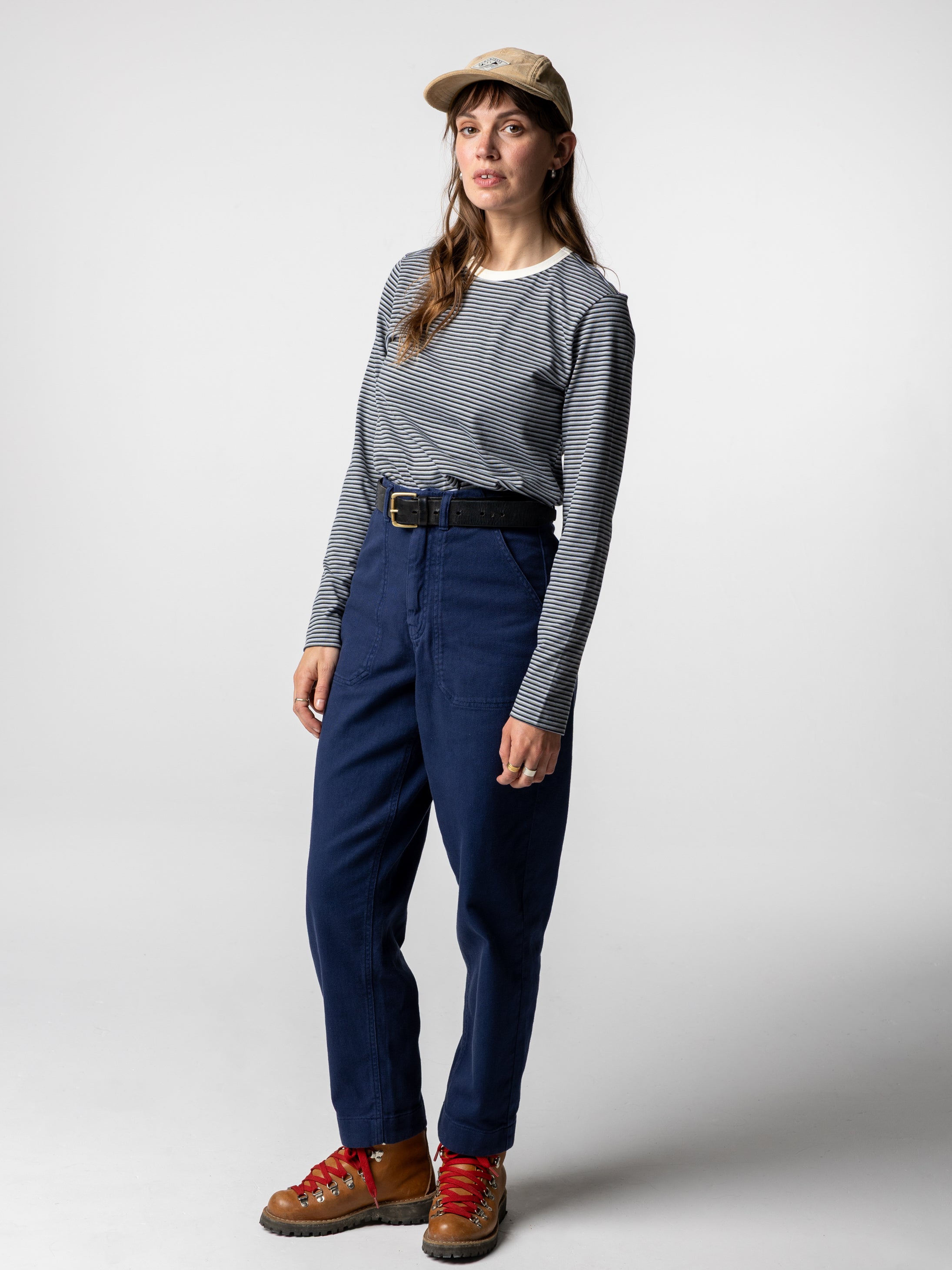 Women Eldon Long Sleeve T-Shirt in Blue/Green
