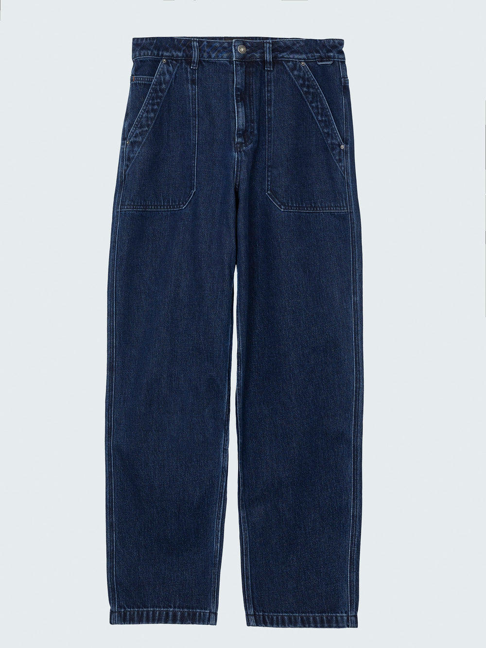 Men Denim Basset Utility Trouser in Dark Indigo