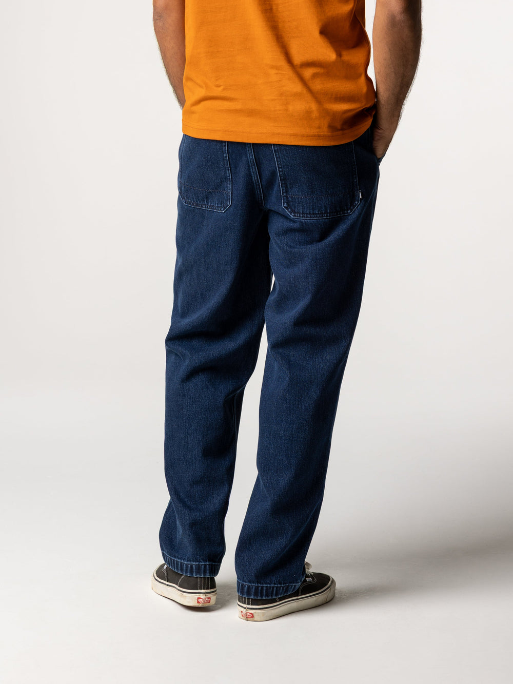 Men Denim Basset Utility Trouser in Dark Indigo