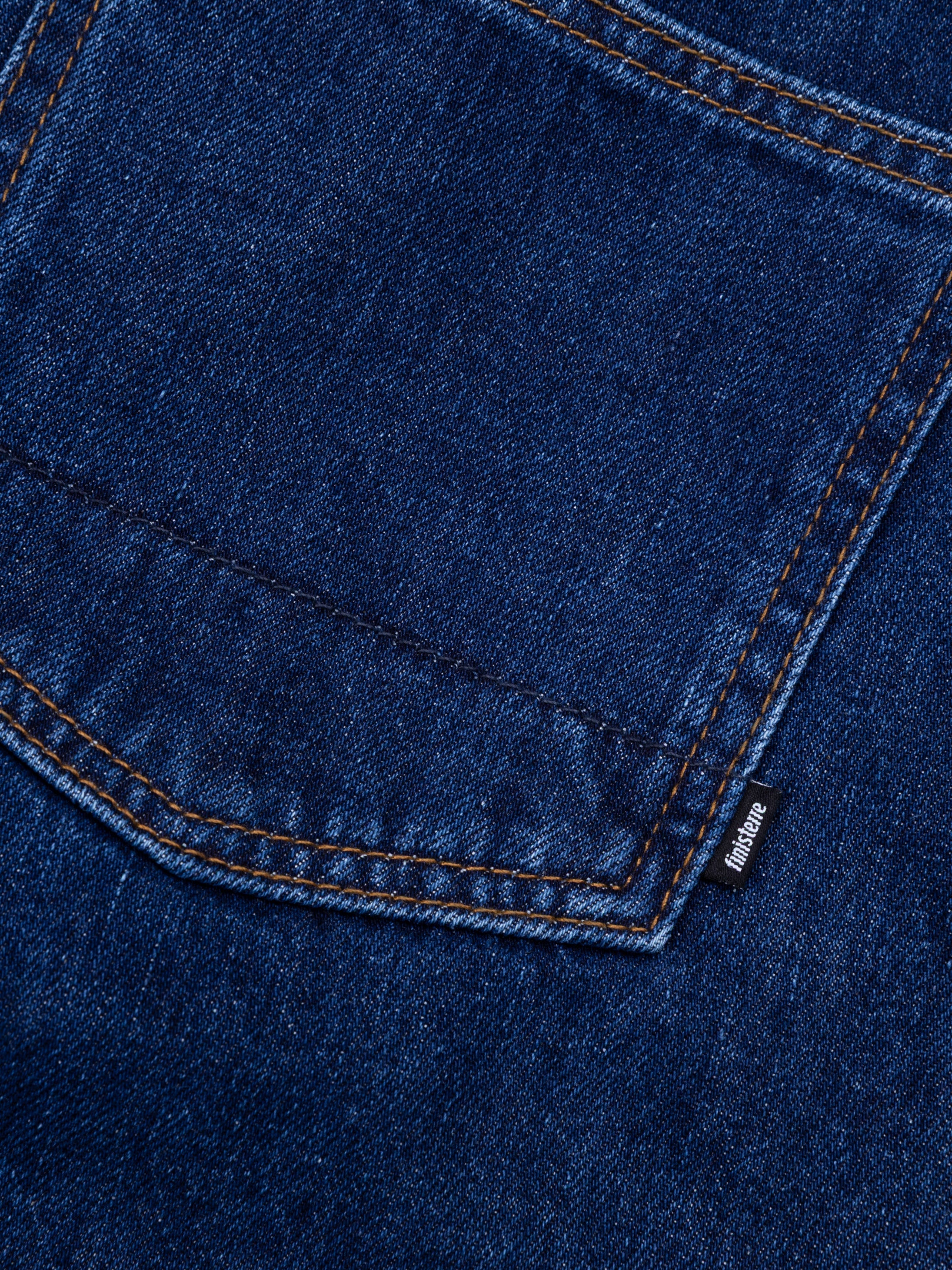 Men Denim Basset Utility Trouser in Dark Indigo