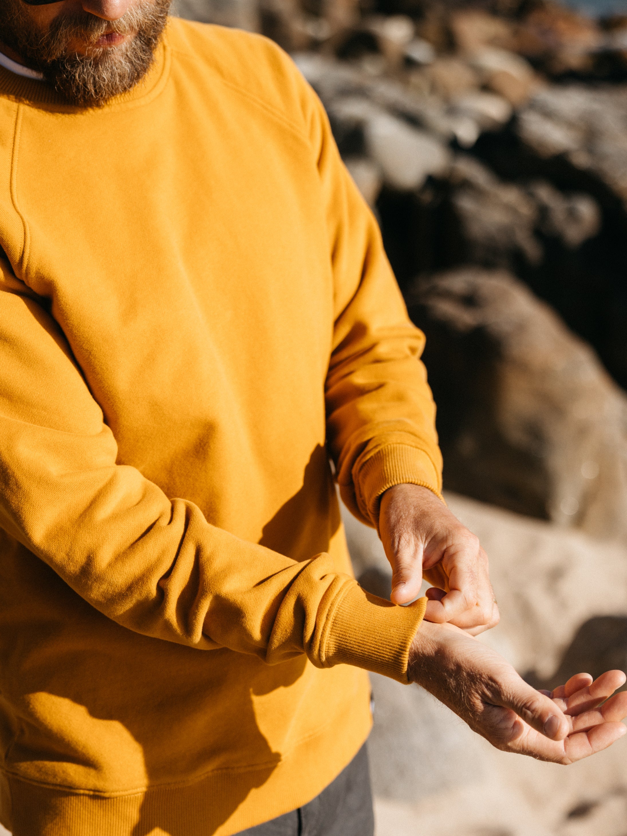 Men Organic Cotton Sweatshirt Orange - Coho