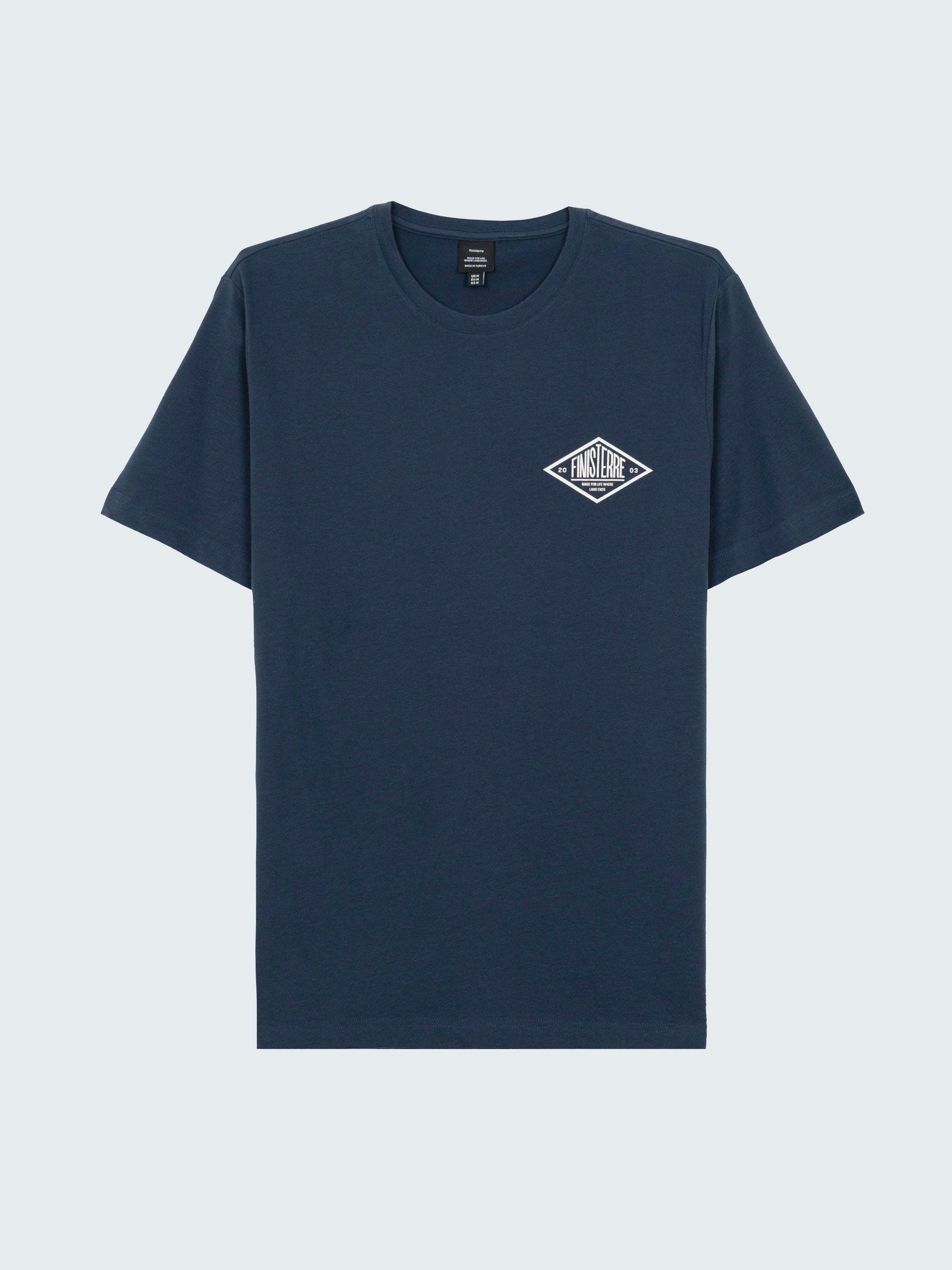Men Organic Cotton T-Shirt in Navy - Diamond Type