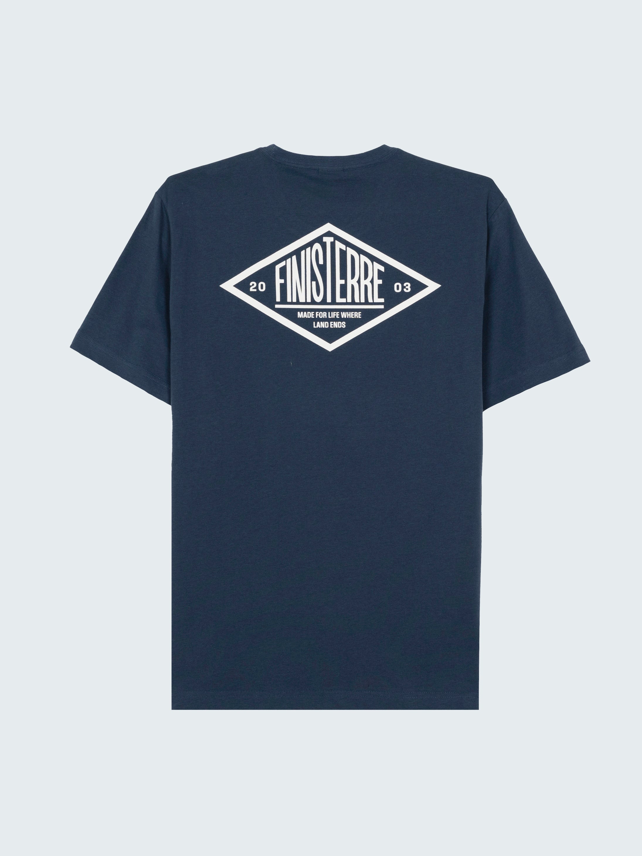 Men Organic Cotton T-Shirt in Navy - Diamond Type