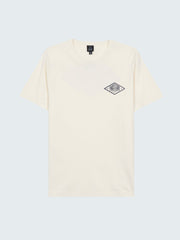 Men Organic Cotton T-Shirt in Ecru - Diamond Type