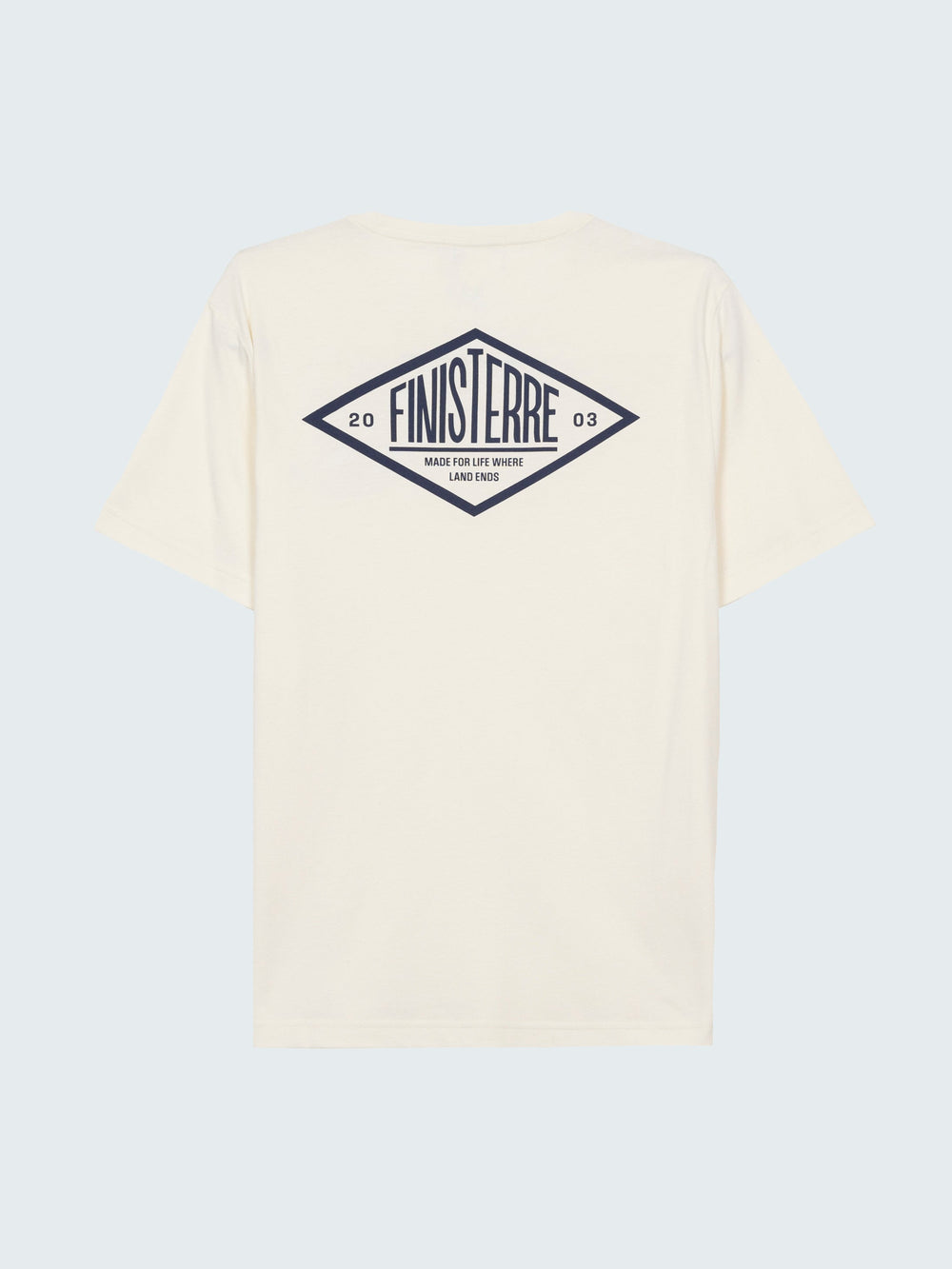 Men Organic Cotton T-Shirt in Ecru - Diamond Type