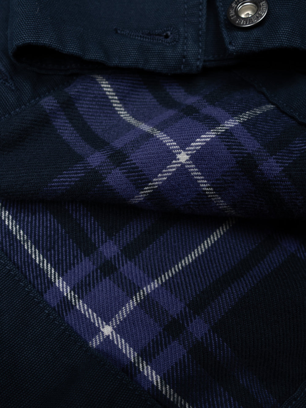 Men Organic Cotton Lined Jacket in Navy - Basset