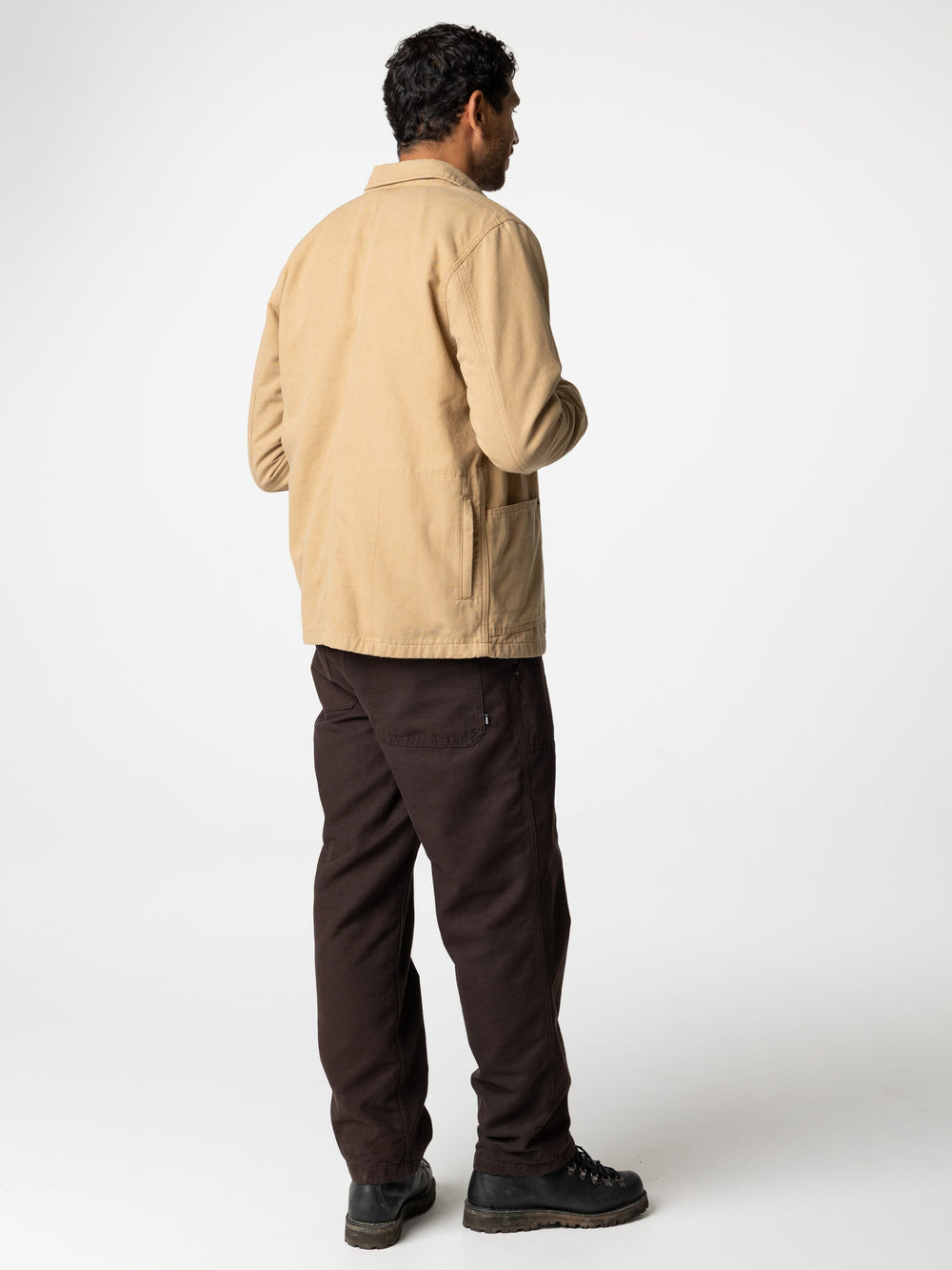 Men Organic Cotton Lined Jacket in Flint - Basset