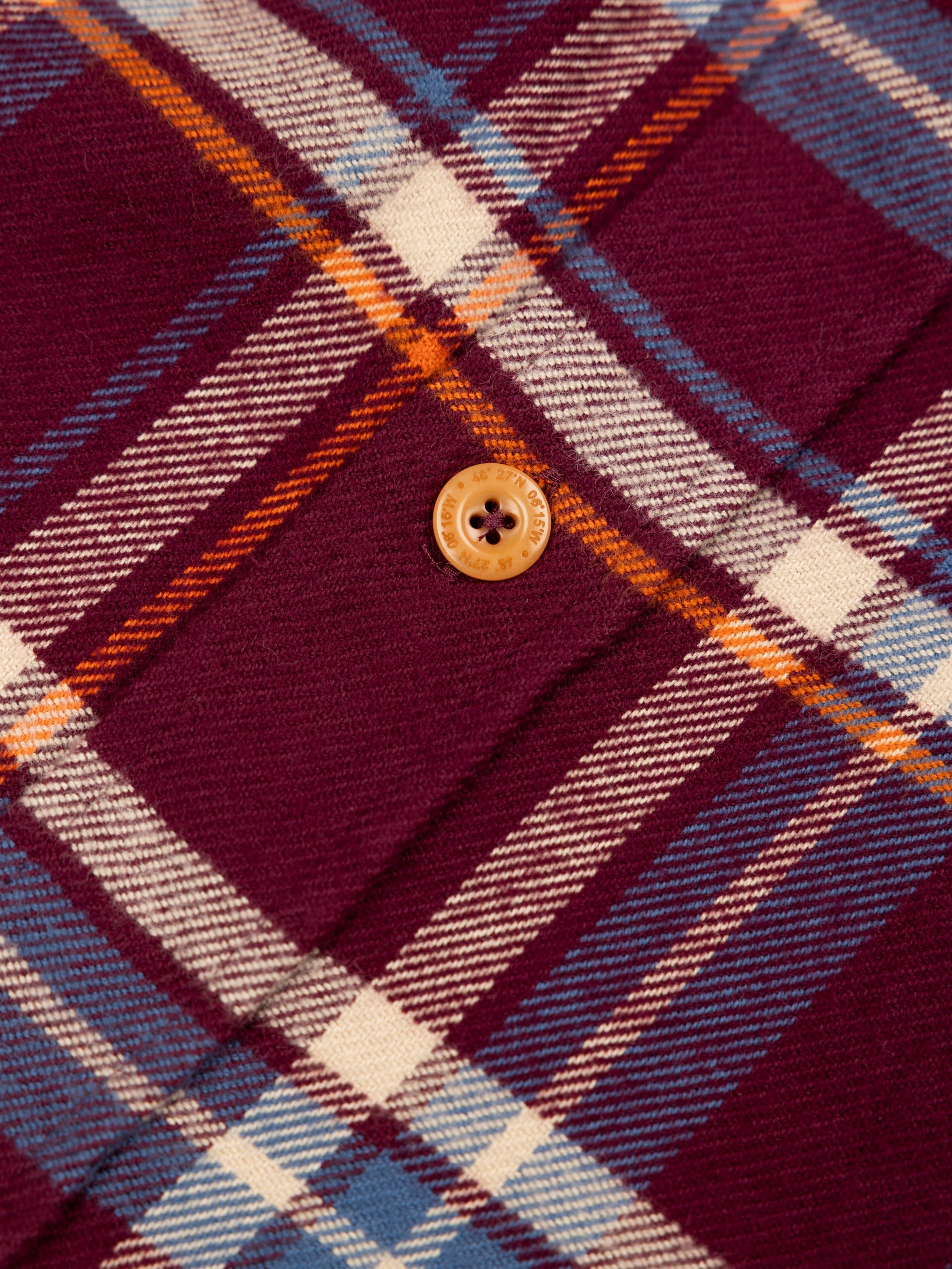 Men Check Shirt in Plum Check - Beardsmore