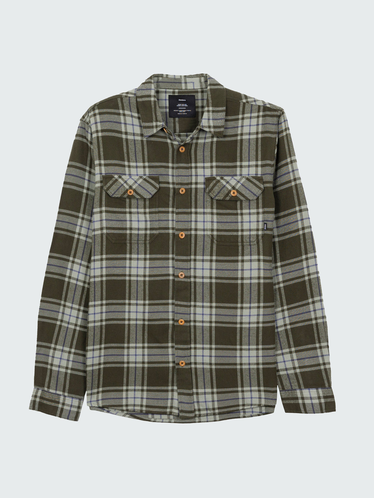 Men Check Shirt in Timber Green Check - Beardsmore