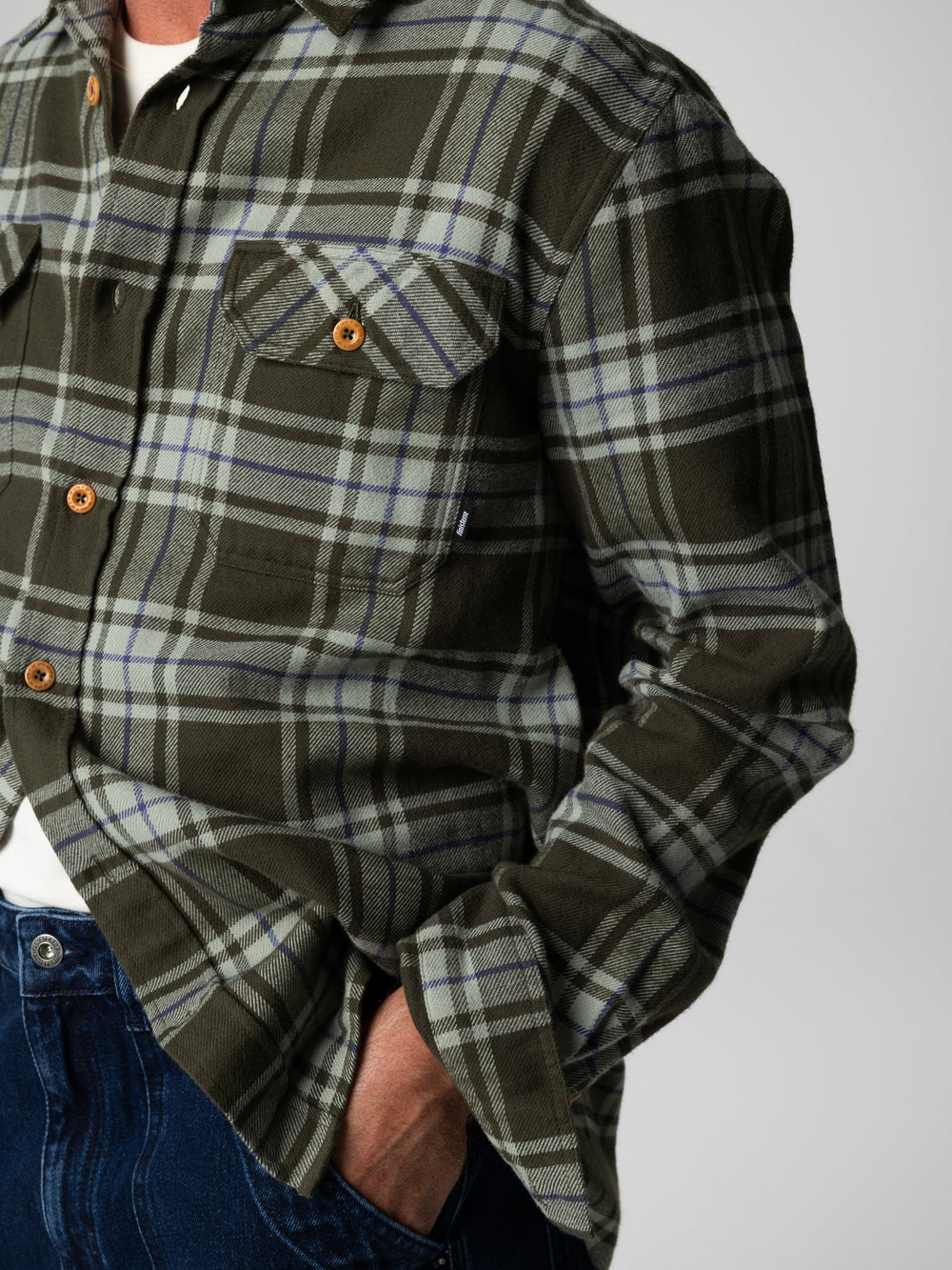 Men Check Shirt in Timber Green Check - Beardsmore