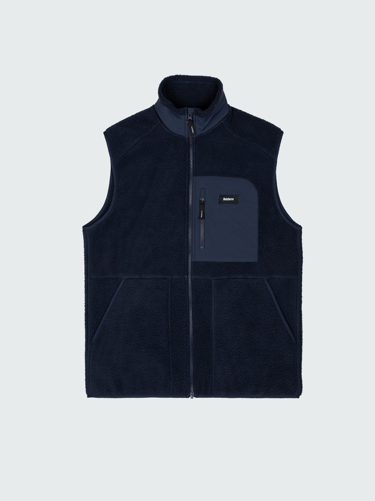 Men Recycled Fleece Gilet in Navy - Bolster