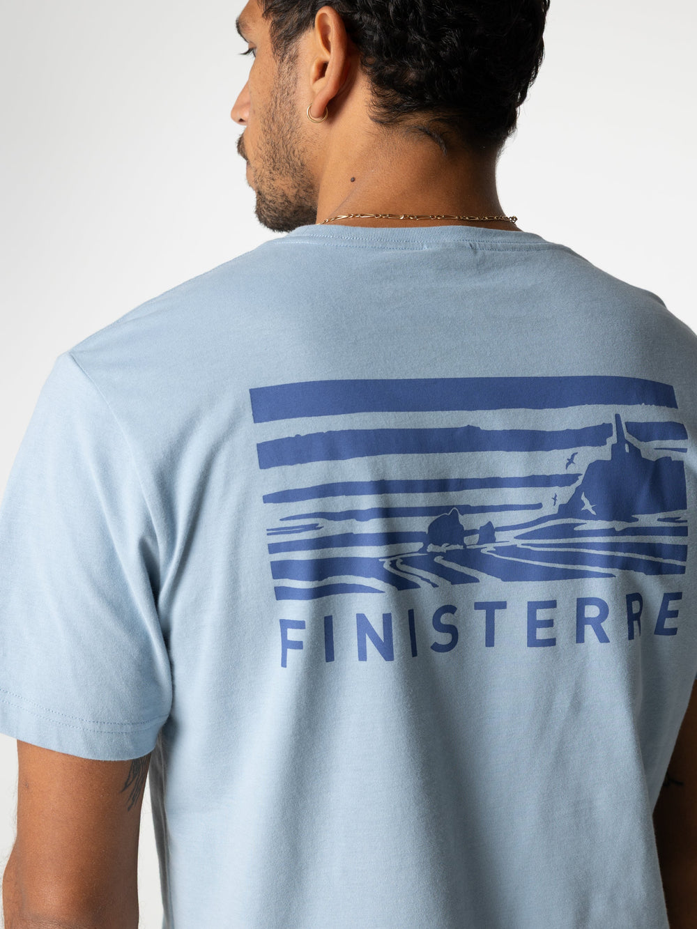 Men Organic Cotton T-Shirt in Blue - Cape