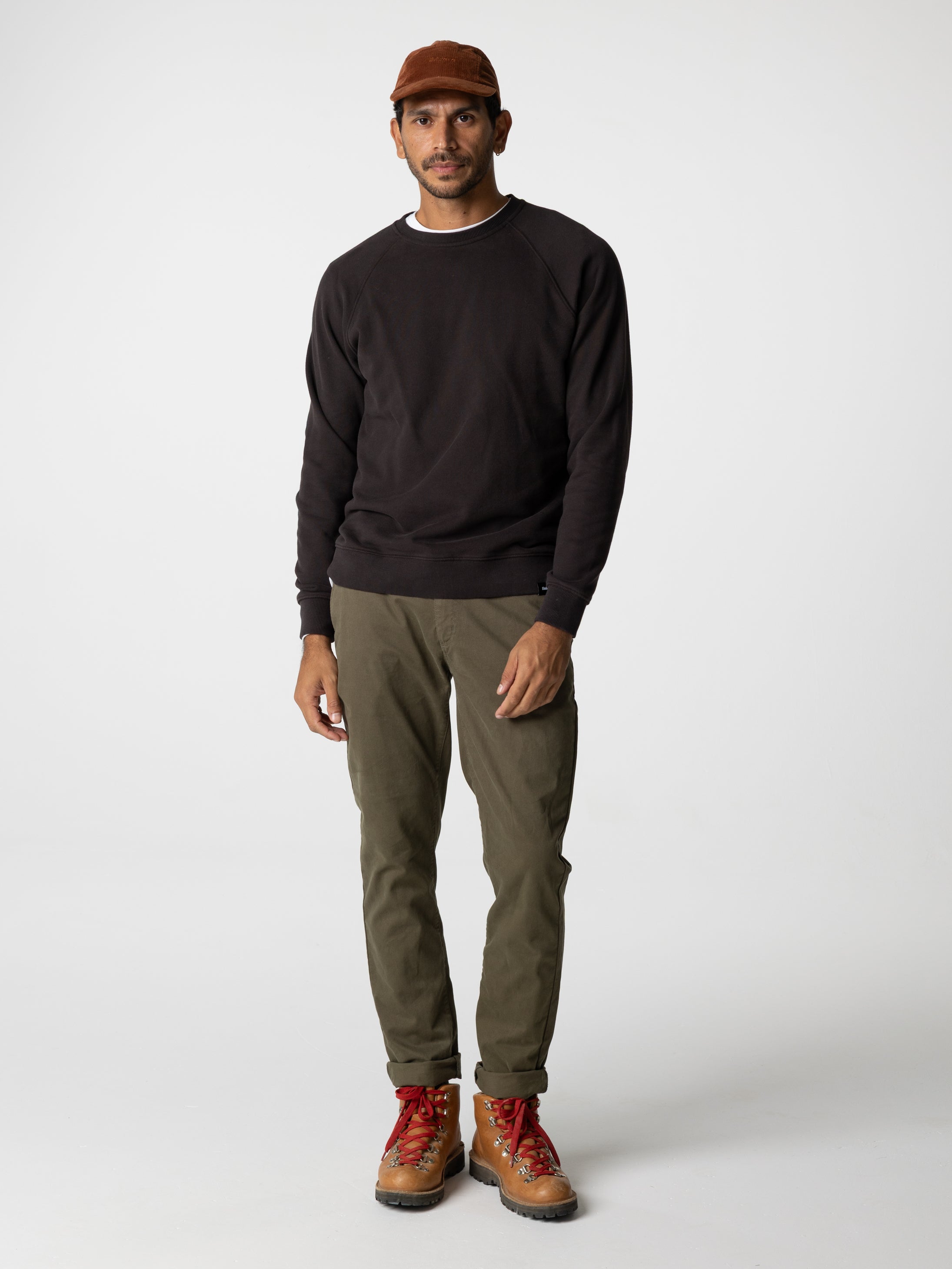 Men Organic Cotton Sweatshirt in Brown - Coho