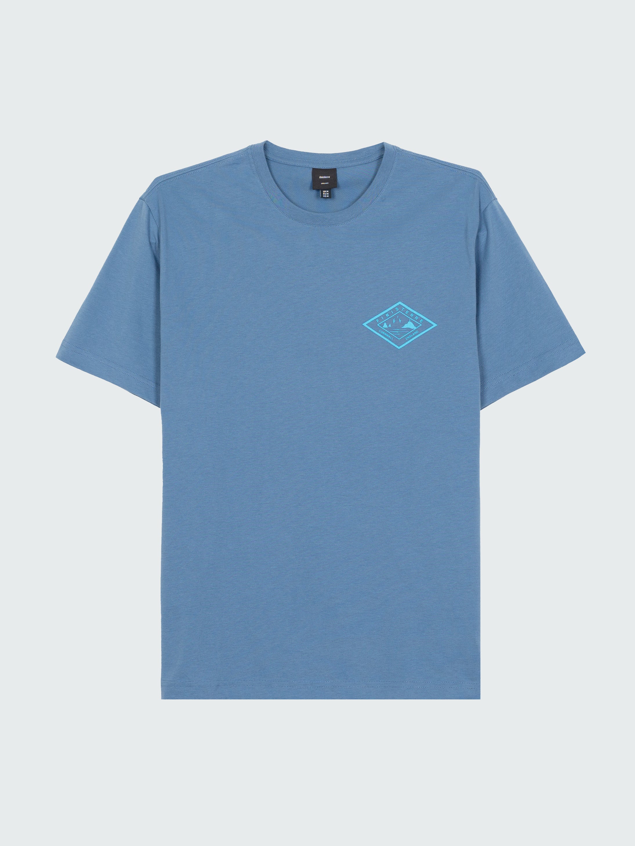 Men Organic Cotton T-Shirt in Blue - Diamond