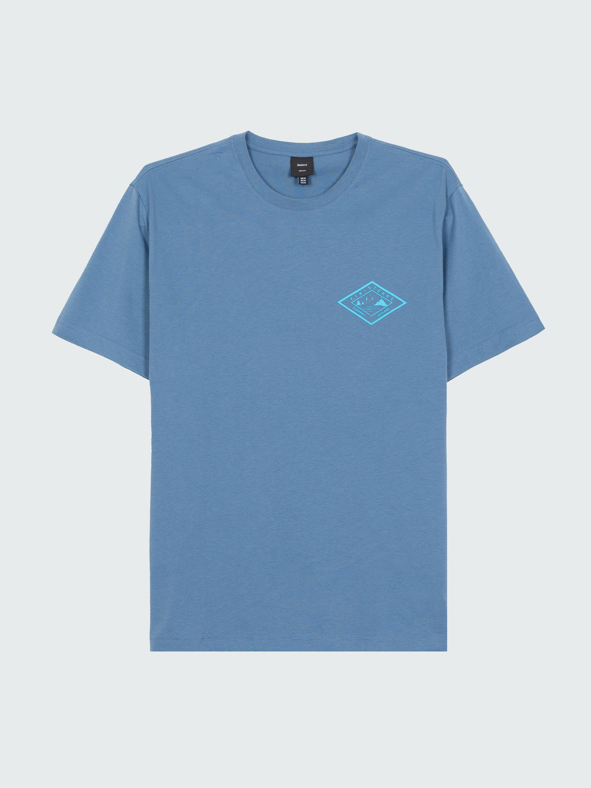 Men Organic Cotton T-Shirt in Blue - Diamond