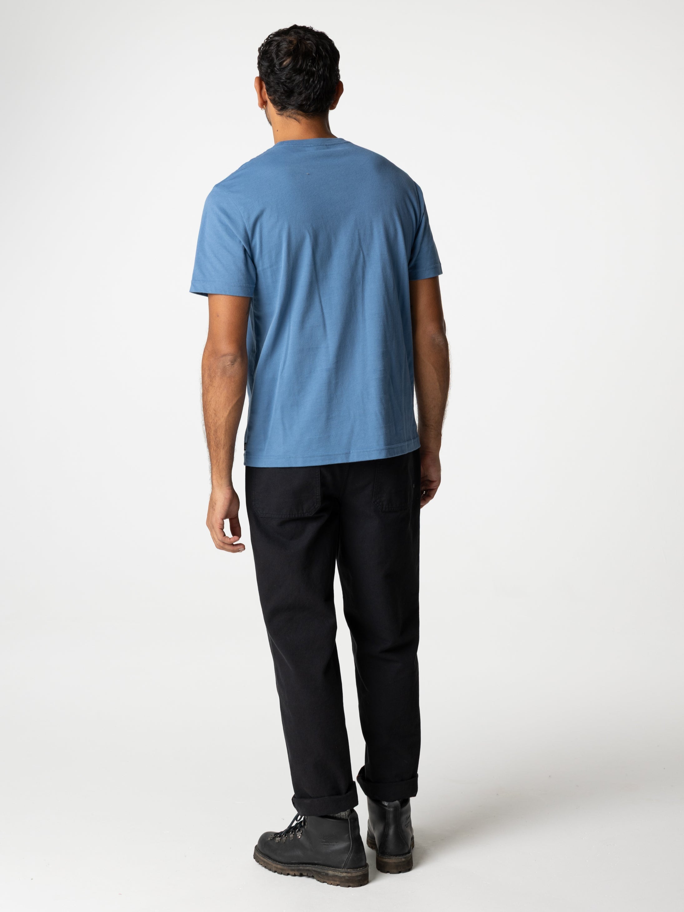 Men Organic Cotton T-Shirt in Blue - Diamond