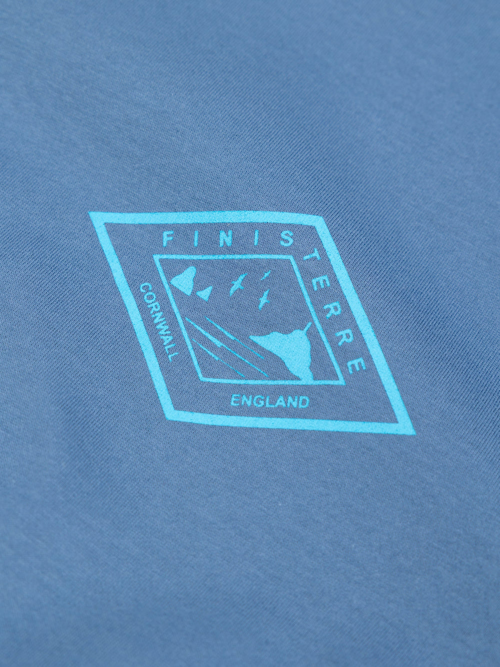 Men Organic Cotton T-Shirt in Blue - Diamond