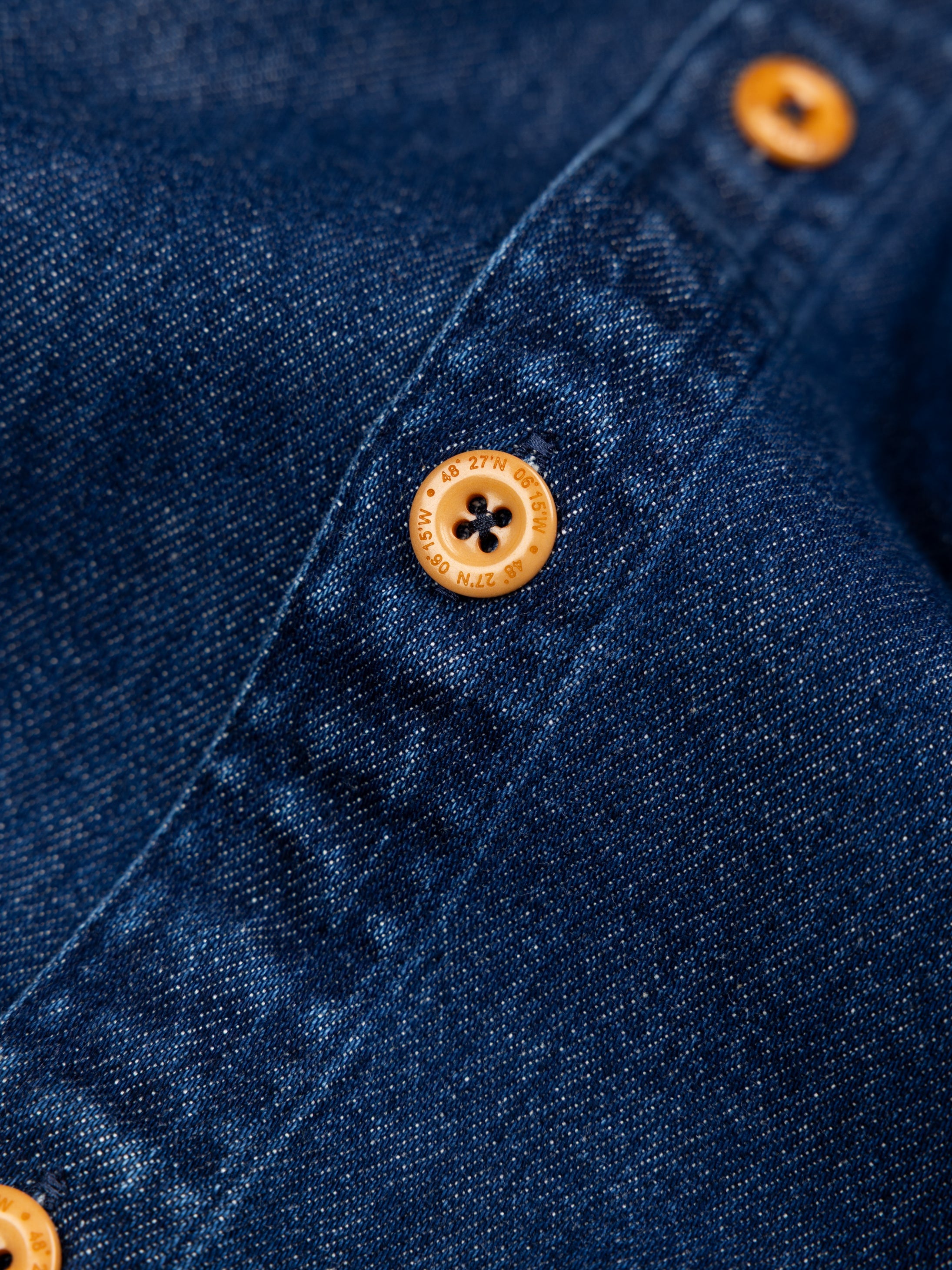 Men Organic Cotton Denim Shirt - Eddystone