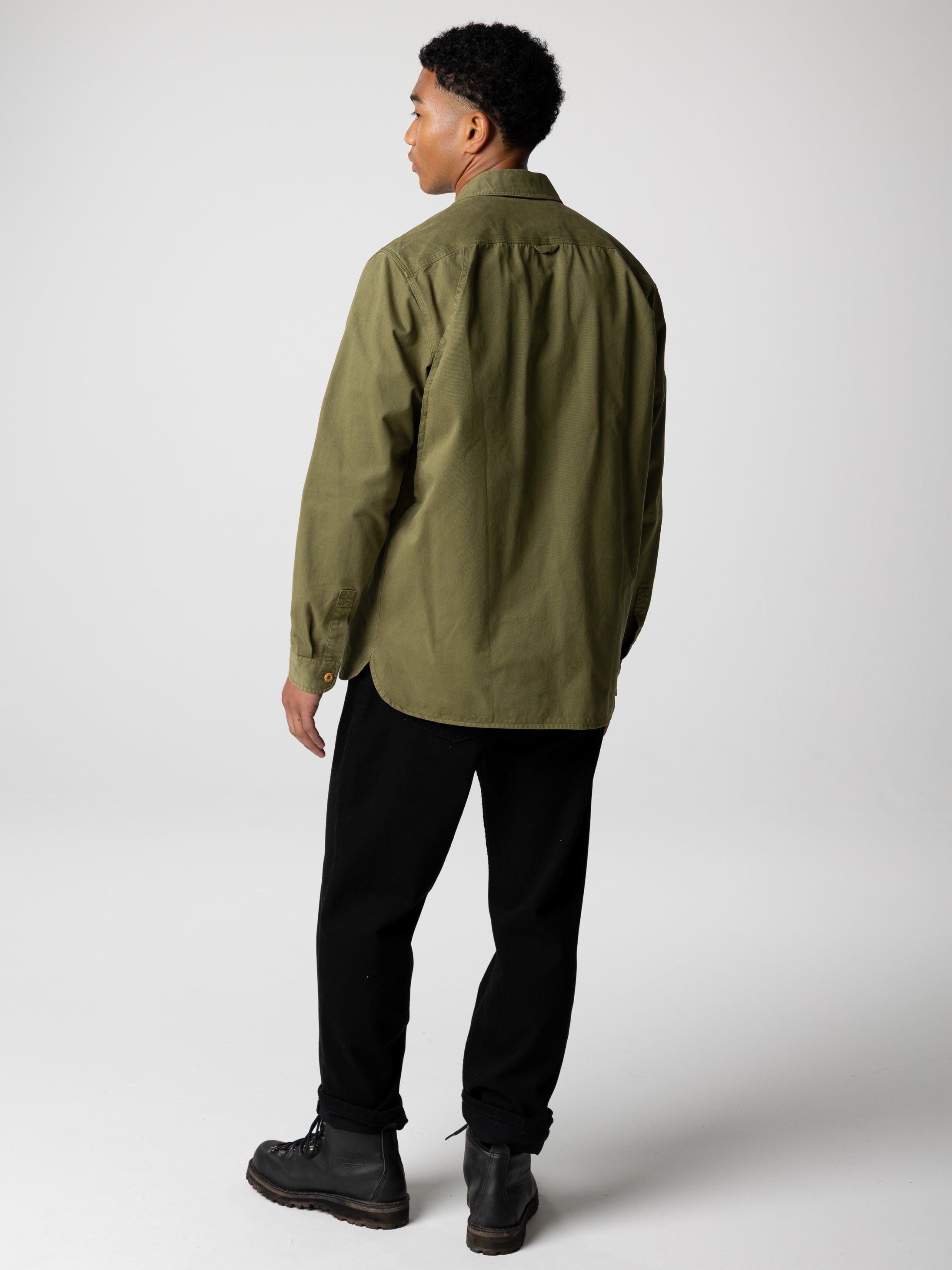 Men Organic Cotton Shirt in Seagrass - Eddystone
