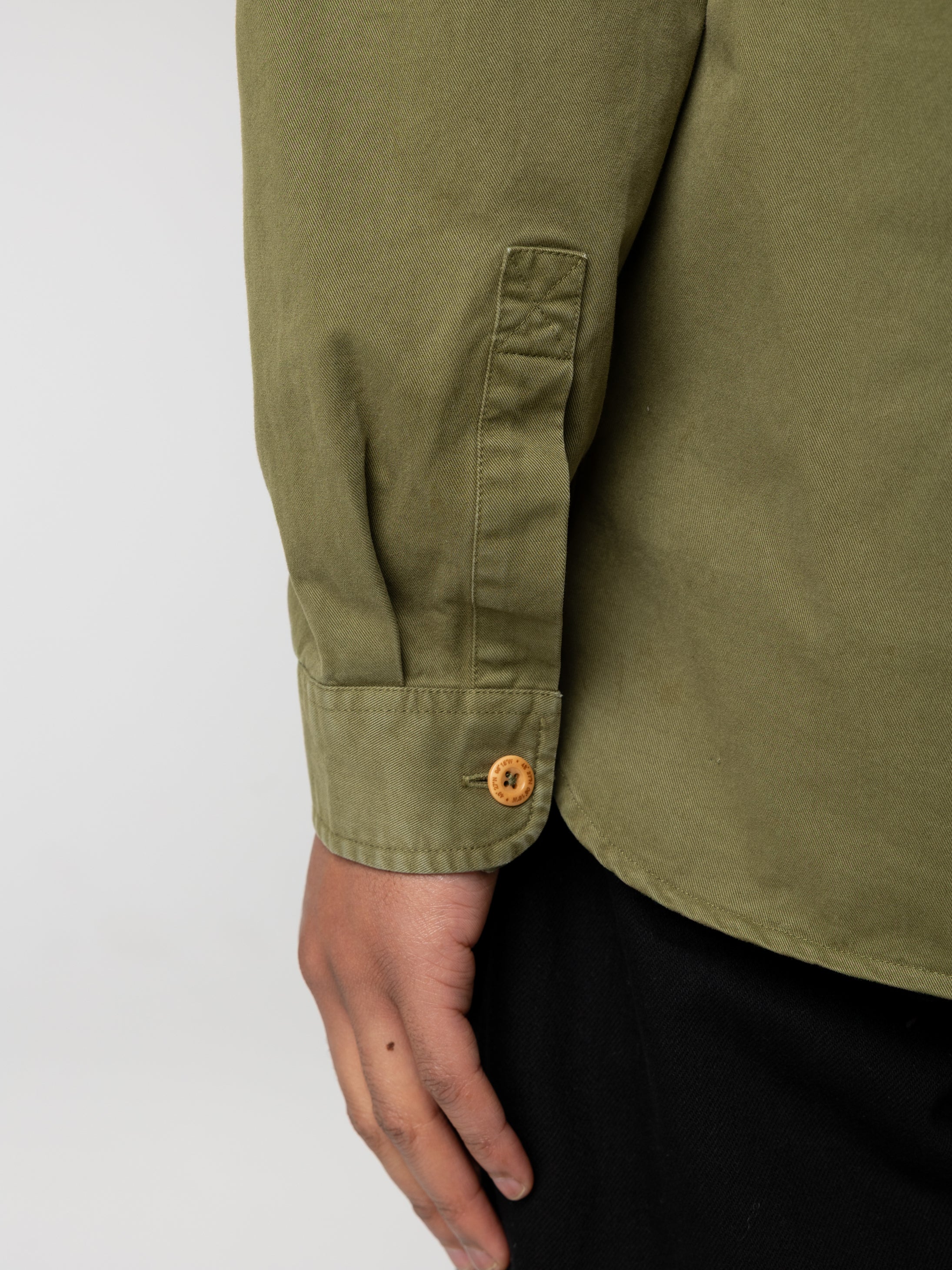 Men Organic Cotton Shirt in Seagrass - Eddystone