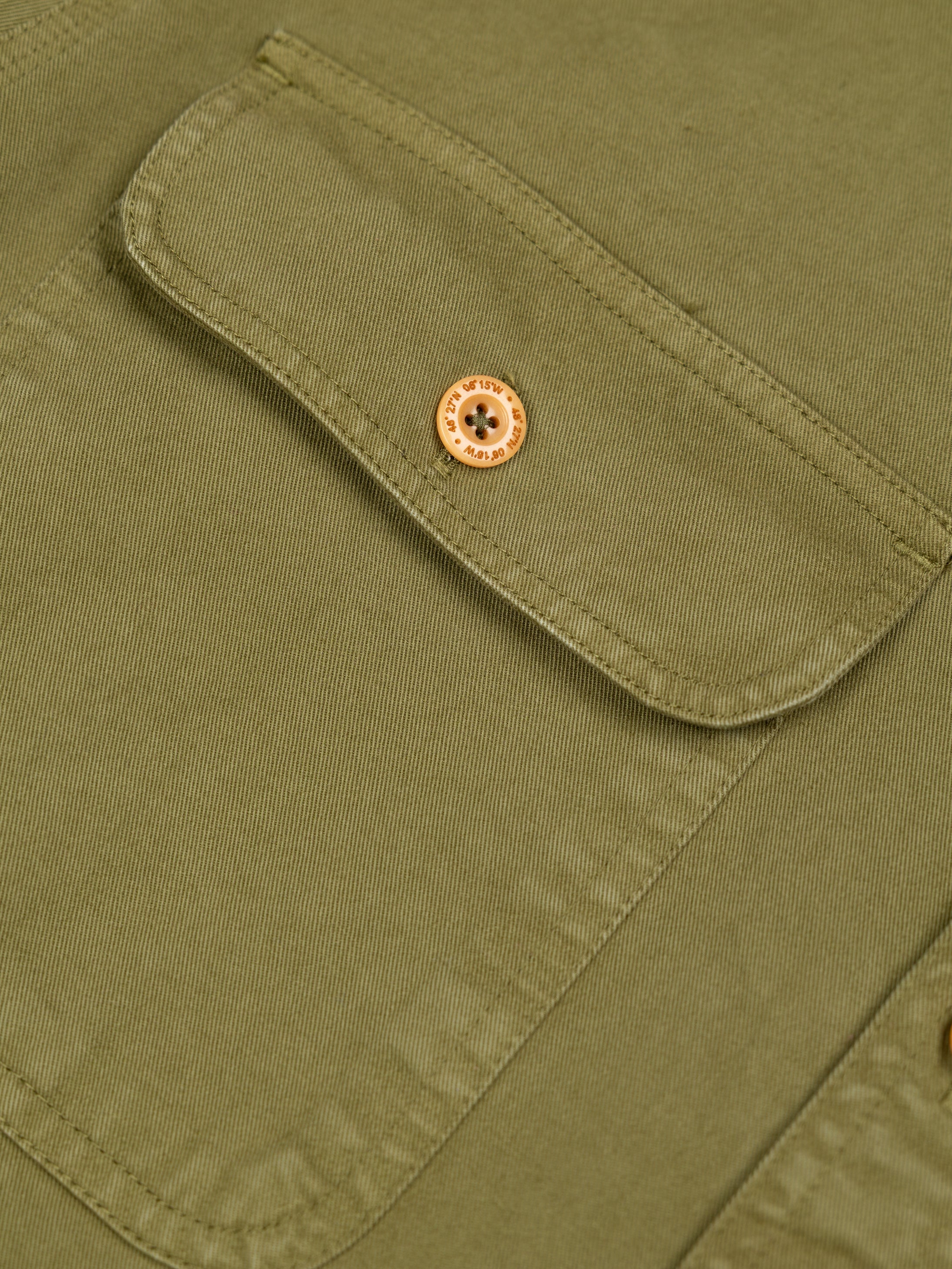 Men Organic Cotton Shirt in Seagrass - Eddystone