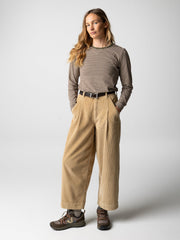 Women Eldon Long Sleeve T-Shirt in Plum/Ecru