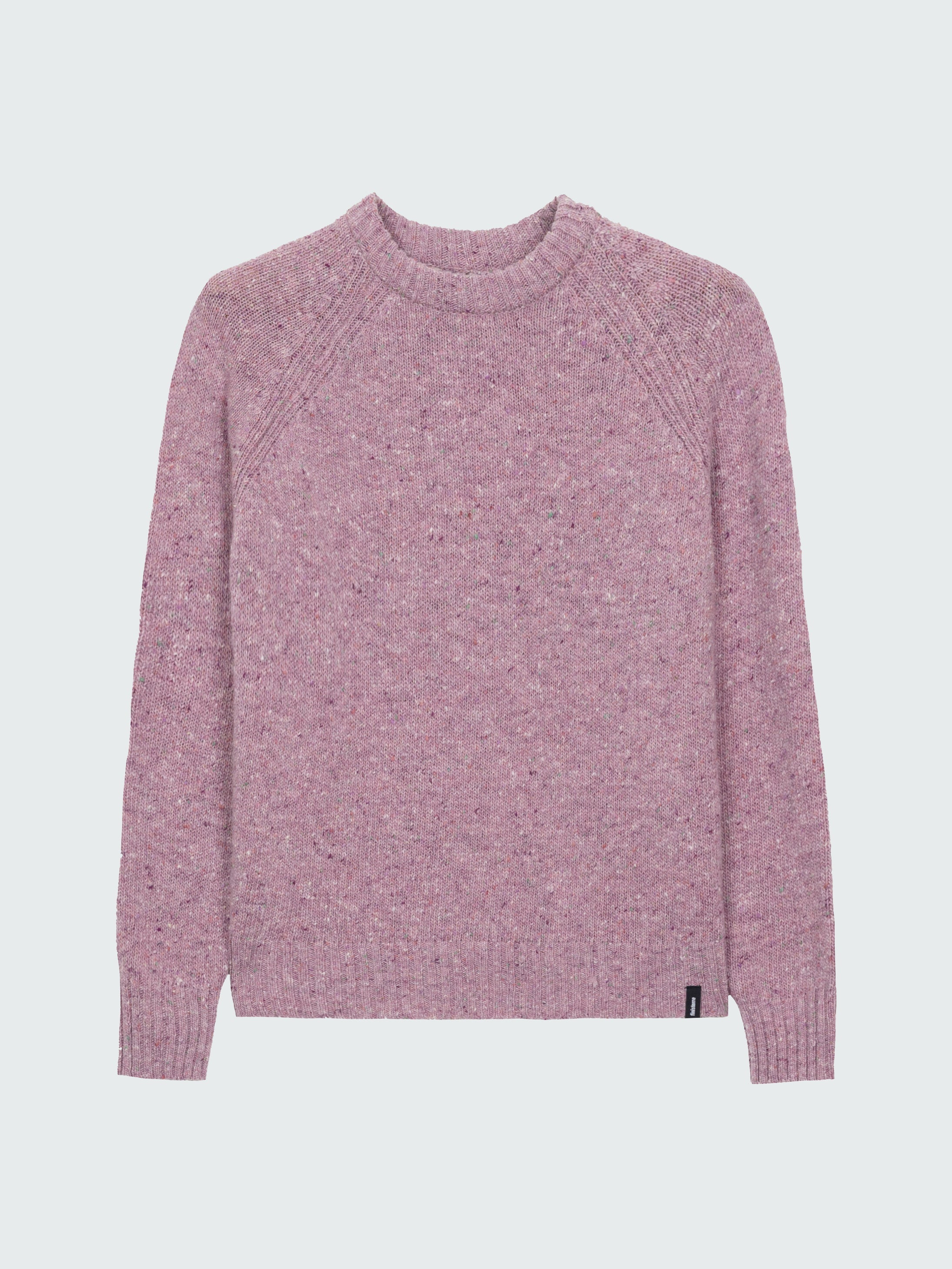 Women Merino Crew Knit Jumper in Purple - Farne