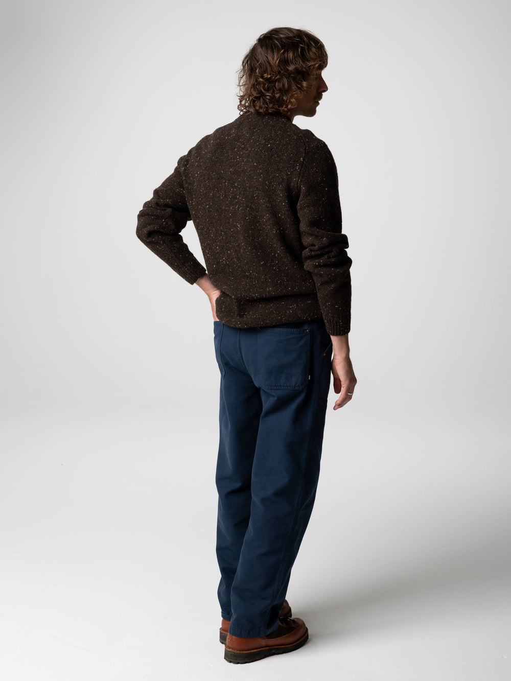 Men Wool Jumper in Brown - Furlong