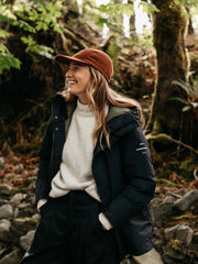 Women Recycled Waterproof Jacket in Black - Isla