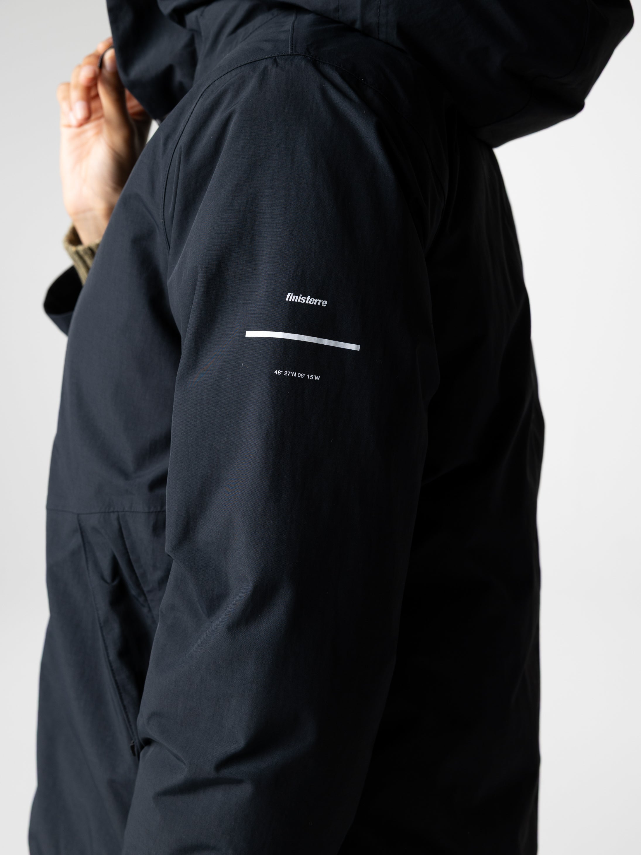 Women Recycled Waterproof Jacket in Black - Isla