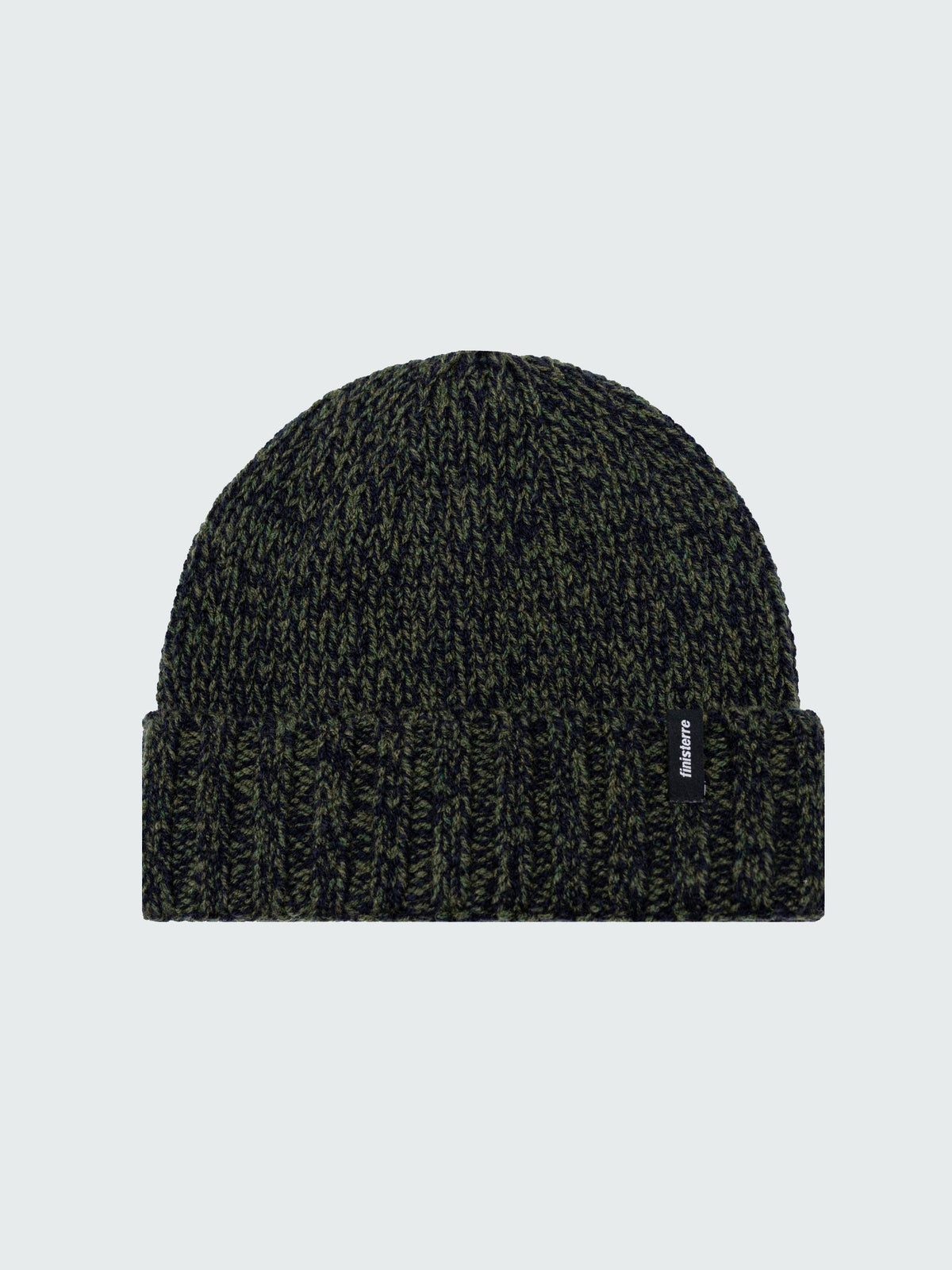 Men/Women Wool Beanie in Olive/Navy - Lewth