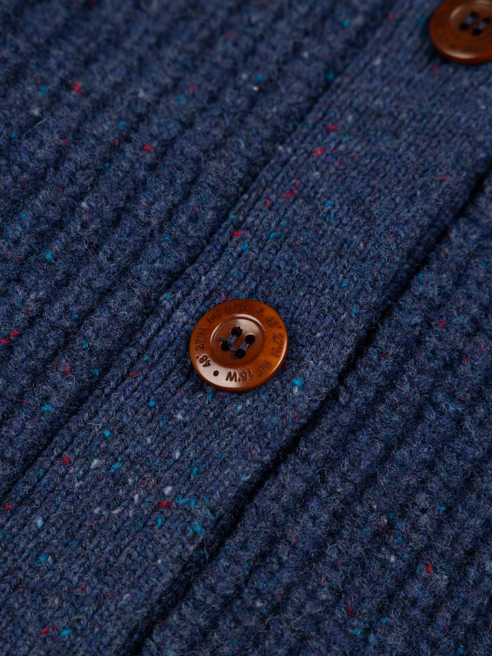 Women Wool Crew Neck Cardigan in Navy - Mora