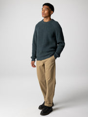Men Wool Jumper in Marine - Mora