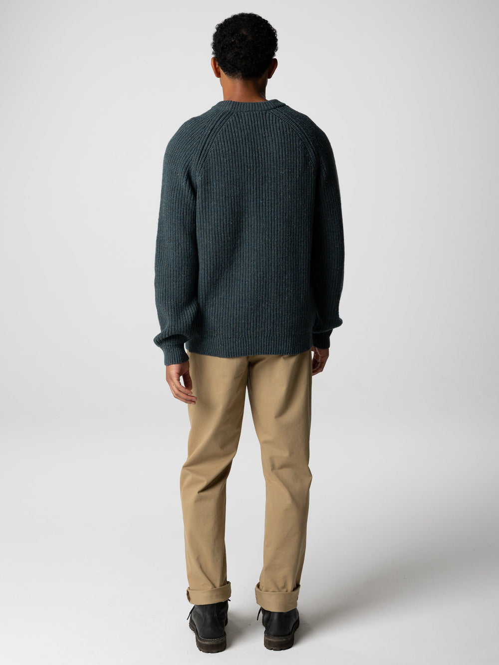 Men Wool Jumper in Marine - Mora