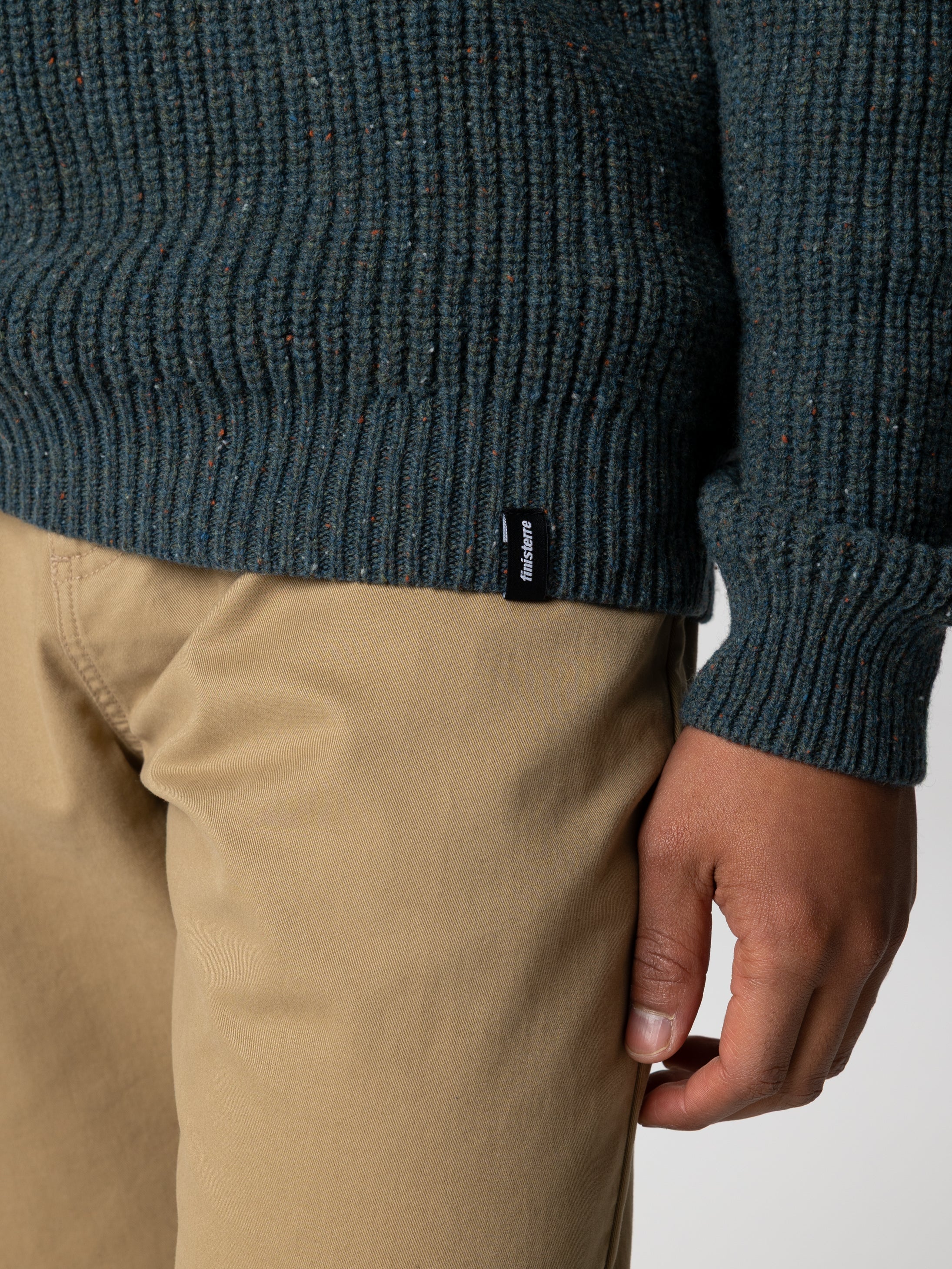 Men Wool Jumper in Marine - Mora