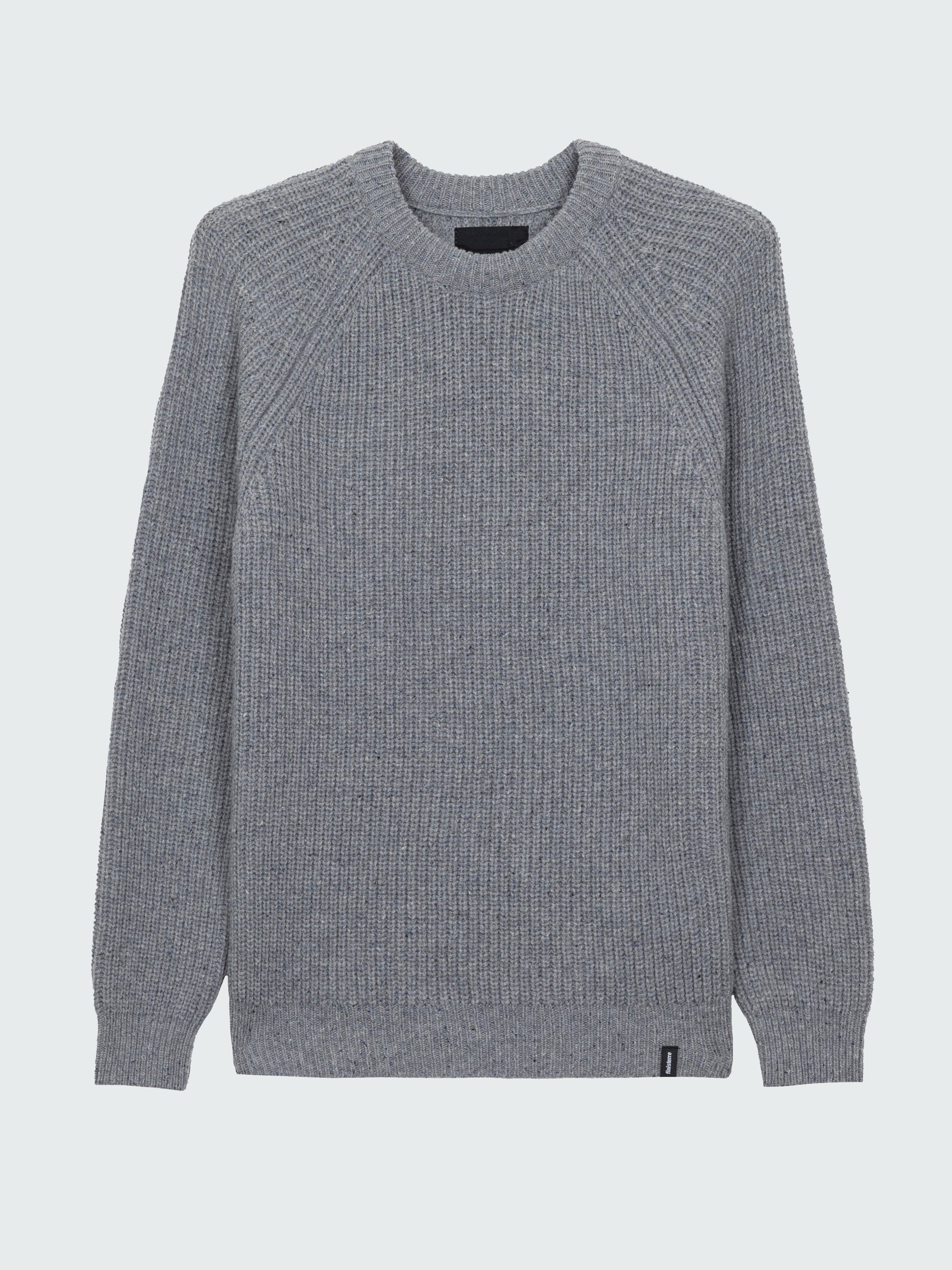 Men Wool Jumper in Grey Blue - Mora